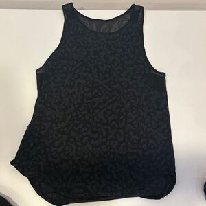 Lululemon Athletica Black Patterned Tank Top